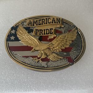 Montana Silversmiths American Pride Belt Buckle Flying Eagle Stars Stripes USA